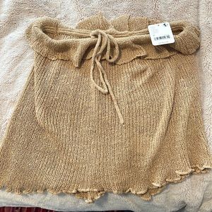 Free People Strapless Tan Top